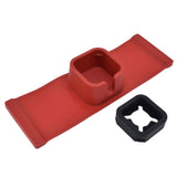 Couch Cup Holder Spill Proof Ergonomic Sofa Drink Holder Tray with Adjustable Stand and Adhesive Base - Side View