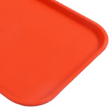 2Pcs Fast Food Tray Stackable Rectangular Light Weight Anti Slip PP Food Service Tray for Restaurants CafesOrange - Extra Image