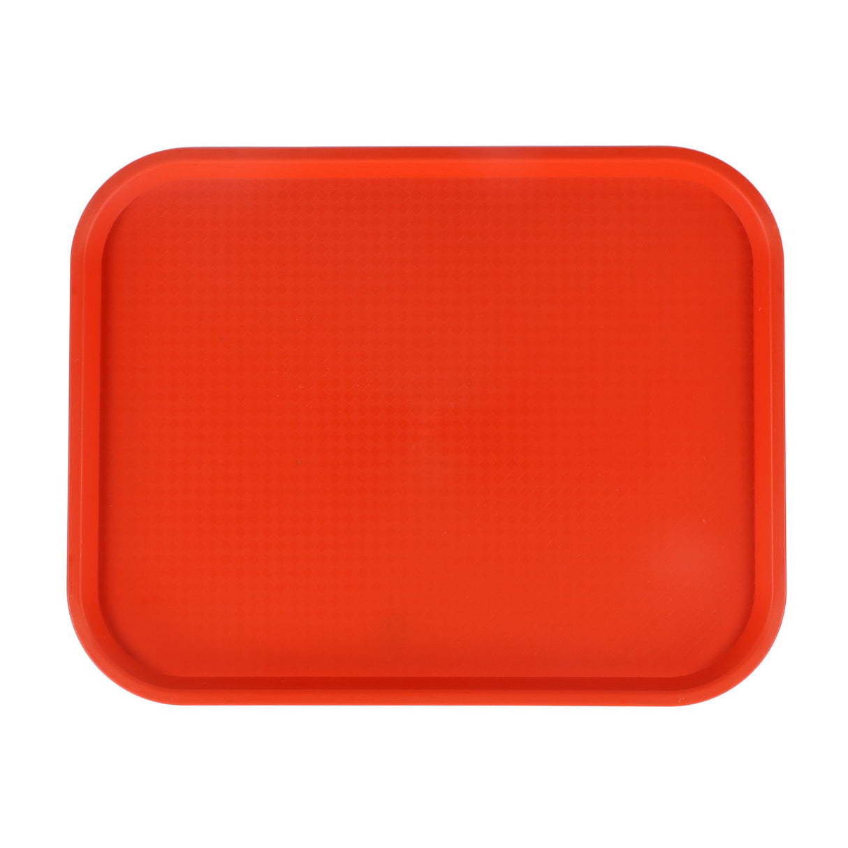 2Pcs Fast Food Tray Stackable Rectangular Light Weight Anti Slip PP Food Service Tray for Restaurants CafesOrange