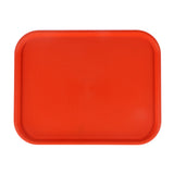 2Pcs Fast Food Tray Stackable Rectangular Light Weight Anti Slip PP Food Service Tray for Restaurants CafesOrange