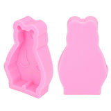 2Pcs Silicone Mold Cute Bear Shape Easy Demoulding Flexible Soft Baking Mold for DIY Cake Fondant Chocolate