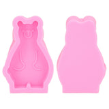 2Pcs Silicone Mold Cute Bear Shape Easy Demoulding Flexible Soft Baking Mold for DIY Cake Fondant Chocolate