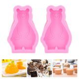 2Pcs Silicone Mold Cute Bear Shape Easy Demoulding Flexible Soft Baking Mold for DIY Cake Fondant Chocolate - Extra Image