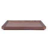 Wooden Tray Quadrate Shape Black Walnut Retro Classic Chinese Style Decorative Serving Tray for Tableware M