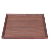 Wooden Tray Quadrate Shape Black Walnut Retro Classic Chinese Style Decorative Serving Tray for Tableware M - 45-Degree Angle
