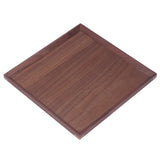 Wooden Tray Quadrate Shape Black Walnut Retro Classic Chinese Style Decorative Serving Tray for Tableware M