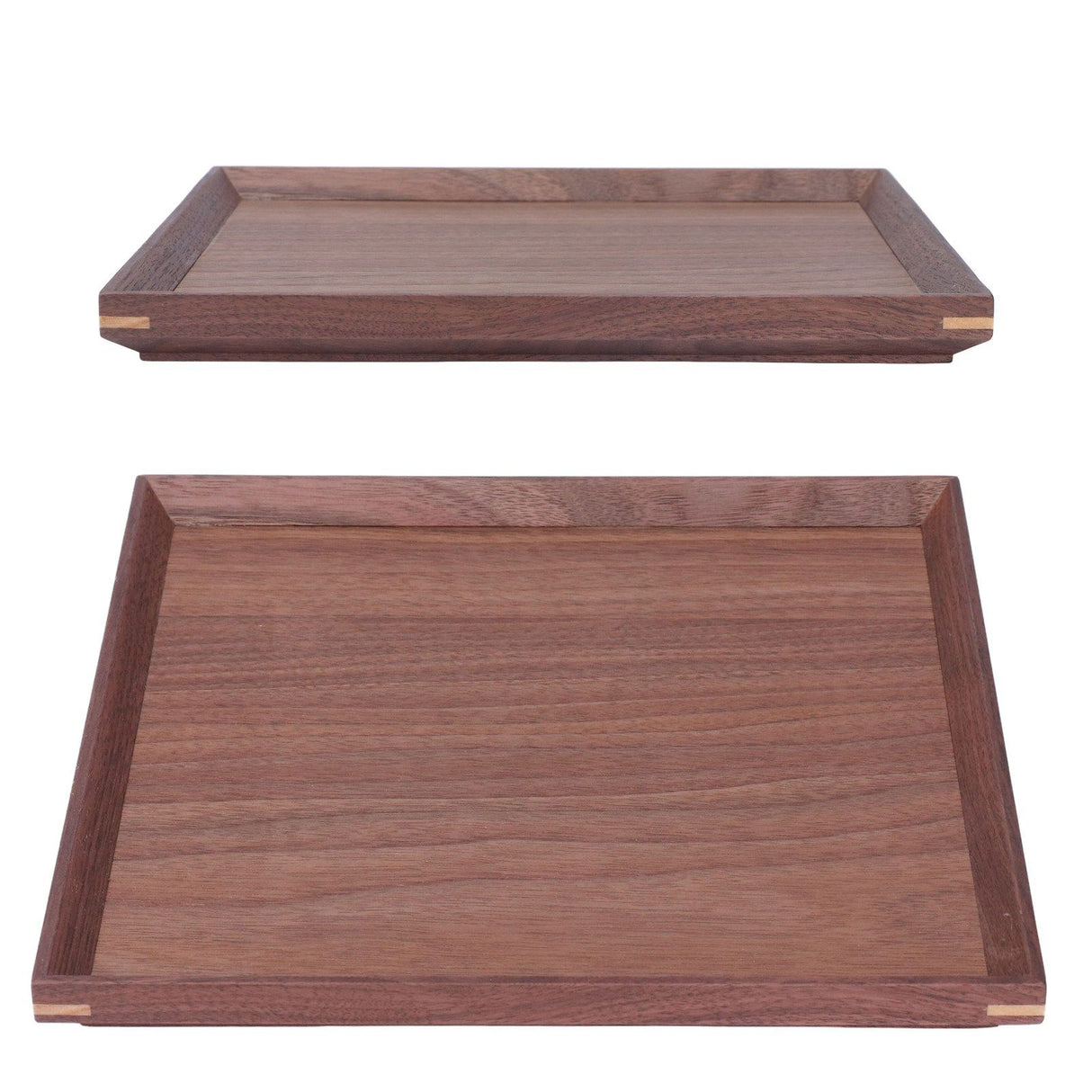 Wooden Tray Quadrate Shape Black Walnut Retro Classic Chinese Style Decorative Serving Tray for Tableware M