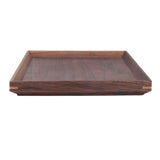 Walnut Wooden Tray Rectangle Serving Tray Tenon Structure Chinese For Tea Fruit Dessert Bread M