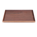 Walnut Wooden Tray Rectangle Serving Tray Tenon Structure Chinese For Tea Fruit Dessert Bread M
