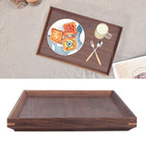 Walnut Wooden Tray Rectangle Serving Tray Tenon Structure Chinese For Tea Fruit Dessert Bread M - Extra Image