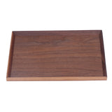 Walnut Wooden Tray Rectangle Serving Tray Tenon Structure Chinese For Tea Fruit Dessert Bread L