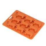 Silicone Ice Cube Trays Dog Shaped Silicone Ice Cube Mold for Chocolate Crayons Candles Yoghurt - Side View