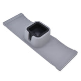 Cup Holder Couch Arm Cup Holder Sofa Arm Cup Tray Silicone Body for Living Room Balcony Gray - Rear View