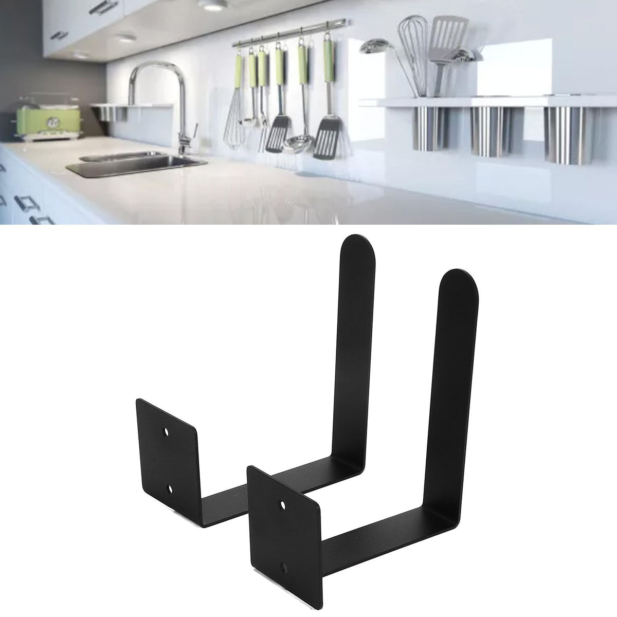 Wall Pot Lid Holder Rust Proof Hanging Cutting Board Storage Rack for Kitchen Utensil