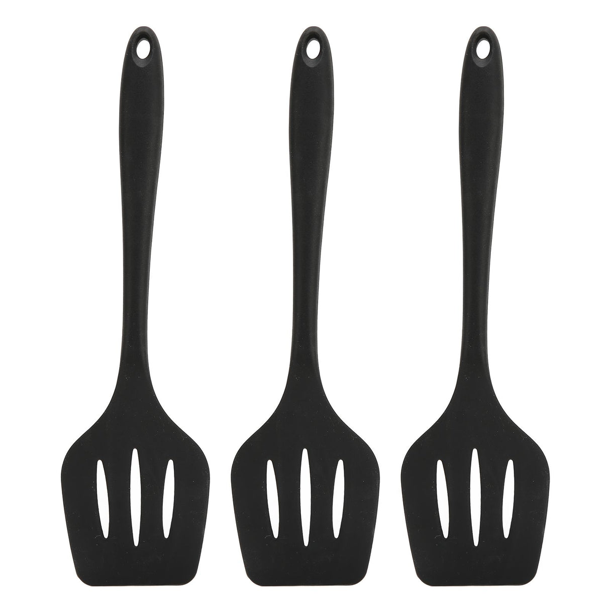 3Pcs Silicone Spatula Easy Cleaning Odorless Food Grade Silicone Slotted Turner Spatula Multifunctional Kitchen Tool