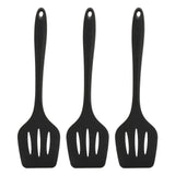 3Pcs Silicone Spatula Easy Cleaning Odorless Food Grade Silicone Slotted Turner Spatula Multifunctional Kitchen Tool
