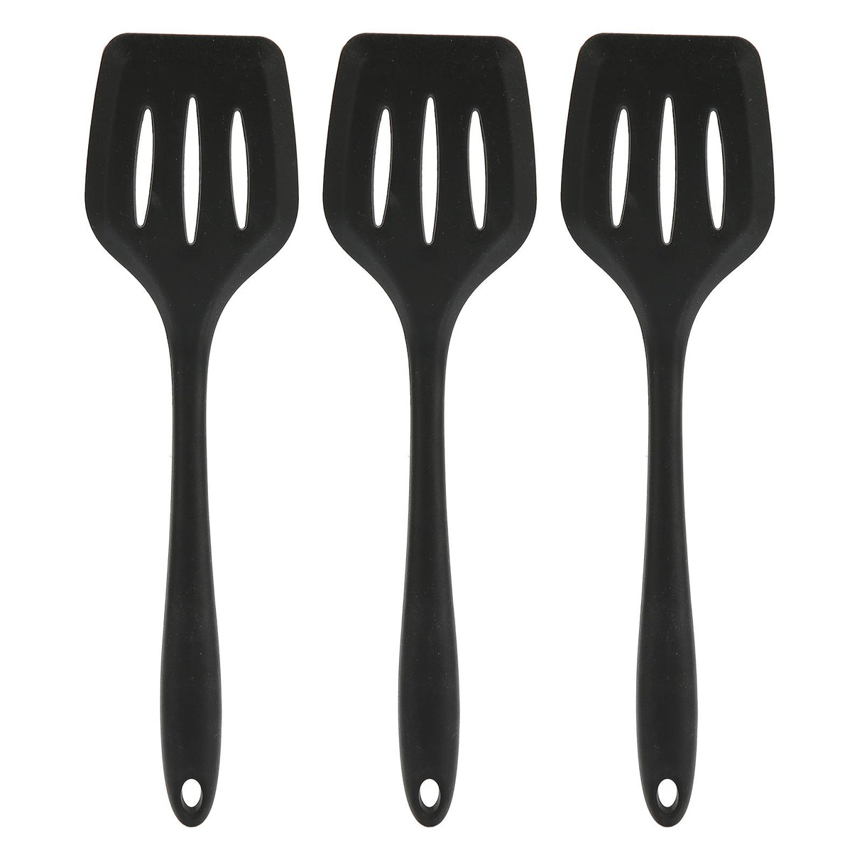 3Pcs Silicone Spatula Easy Cleaning Odorless Food Grade Silicone Slotted Turner Spatula Multifunctional Kitchen Tool