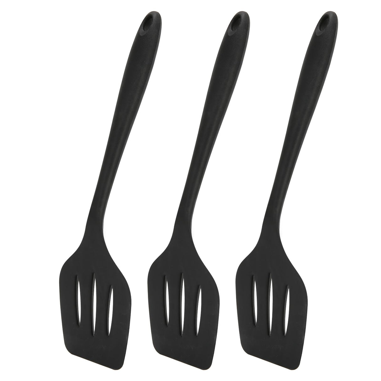 3Pcs Silicone Spatula Easy Cleaning Odorless Food Grade Silicone Slotted Turner Spatula Multifunctional Kitchen Tool