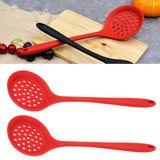 2Pcs Silicone Slotted Spoon Multifunction Soft Food Grade Silicone High Temperature Resistant Kitchen Ladle Strainer - Extra Image