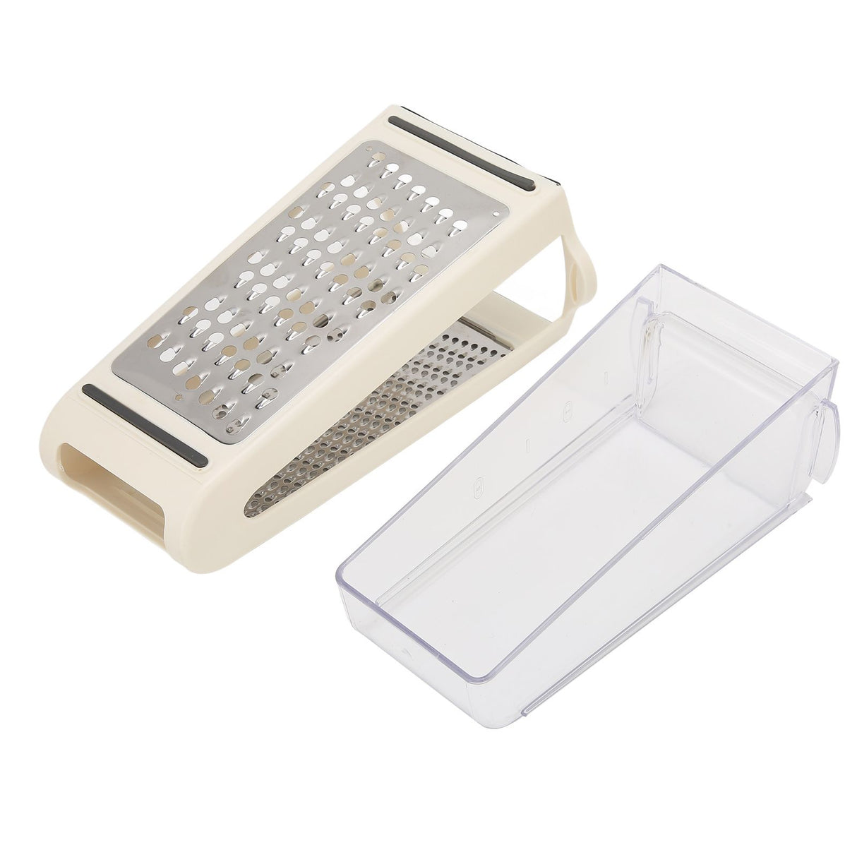 Cheese Grater Double Sided Removable Container ABS PS Material 22x13.5x8.5cm/8.7x5.3x3.3in Food Grater for Kitchen