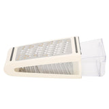Cheese Grater Double Sided Removable Container ABS PS Material 22x13.5x8.5cm/8.7x5.3x3.3in Food Grater for Kitchen