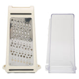 Cheese Grater Double Sided Removable Container ABS PS Material 22x13.5x8.5cm/8.7x5.3x3.3in Food Grater for Kitchen - Rear View