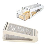 Cheese Grater Double Sided Removable Container ABS PS Material 22x13.5x8.5cm/8.7x5.3x3.3in Food Grater for Kitchen - Extra Image