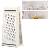 Cheese Grater Double Sided Removable Container ABS PS Material 22x13.5x8.5cm/8.7x5.3x3.3in Food Grater for Kitchen