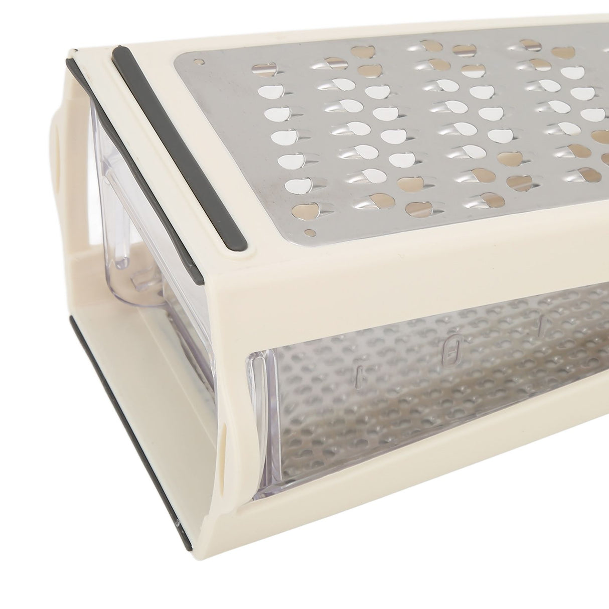Cheese Grater Double Sided Removable Container ABS PS Material 22x13.5x8.5cm/8.7x5.3x3.3in Food Grater for Kitchen