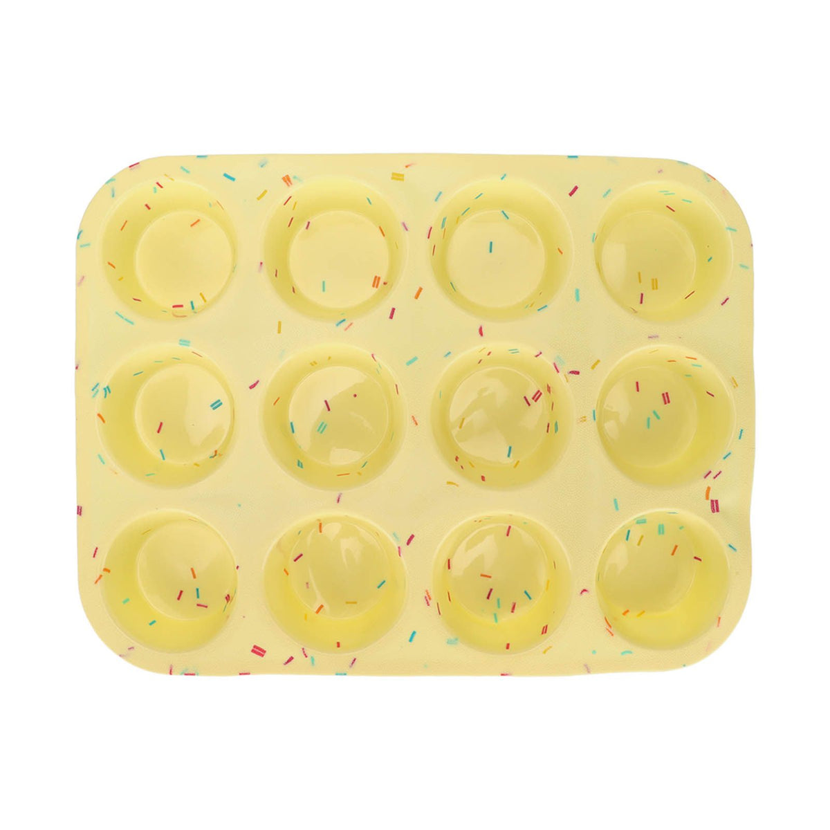 Silicone Baking Mold 12 Compartments Multipurpose Round Easter Egg Silicone Mold for Restaurant Kitchen