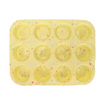 Silicone Baking Mold 12 Compartments Multipurpose Round Easter Egg Silicone Mold for Restaurant Kitchen
