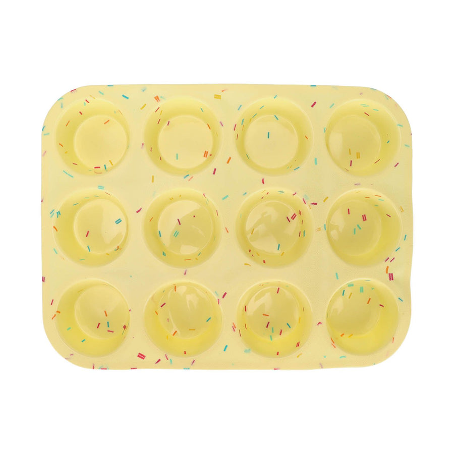 Silicone Baking Mold 12 Compartments Multipurpose Round Easter Egg Silicone Mold for Restaurant Kitchen
