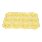 Silicone Baking Mold 12 Compartments Multipurpose Round Easter Egg Silicone Mold for Restaurant Kitchen