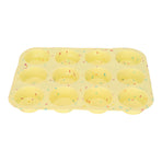 Silicone Baking Mold 12 Compartments Multipurpose Round Easter Egg Silicone Mold for Restaurant Kitchen