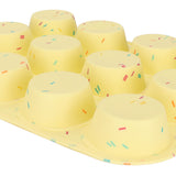 Silicone Baking Mold 12 Compartments Multipurpose Round Easter Egg Silicone Mold for Restaurant Kitchen