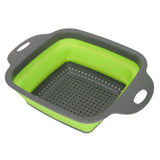 Folding Drain Basket Foldable Durable PP TPR Strong Bearing Draining Hole Vegetable Washing Basket for Fruit Vegetable - Top-Down View
