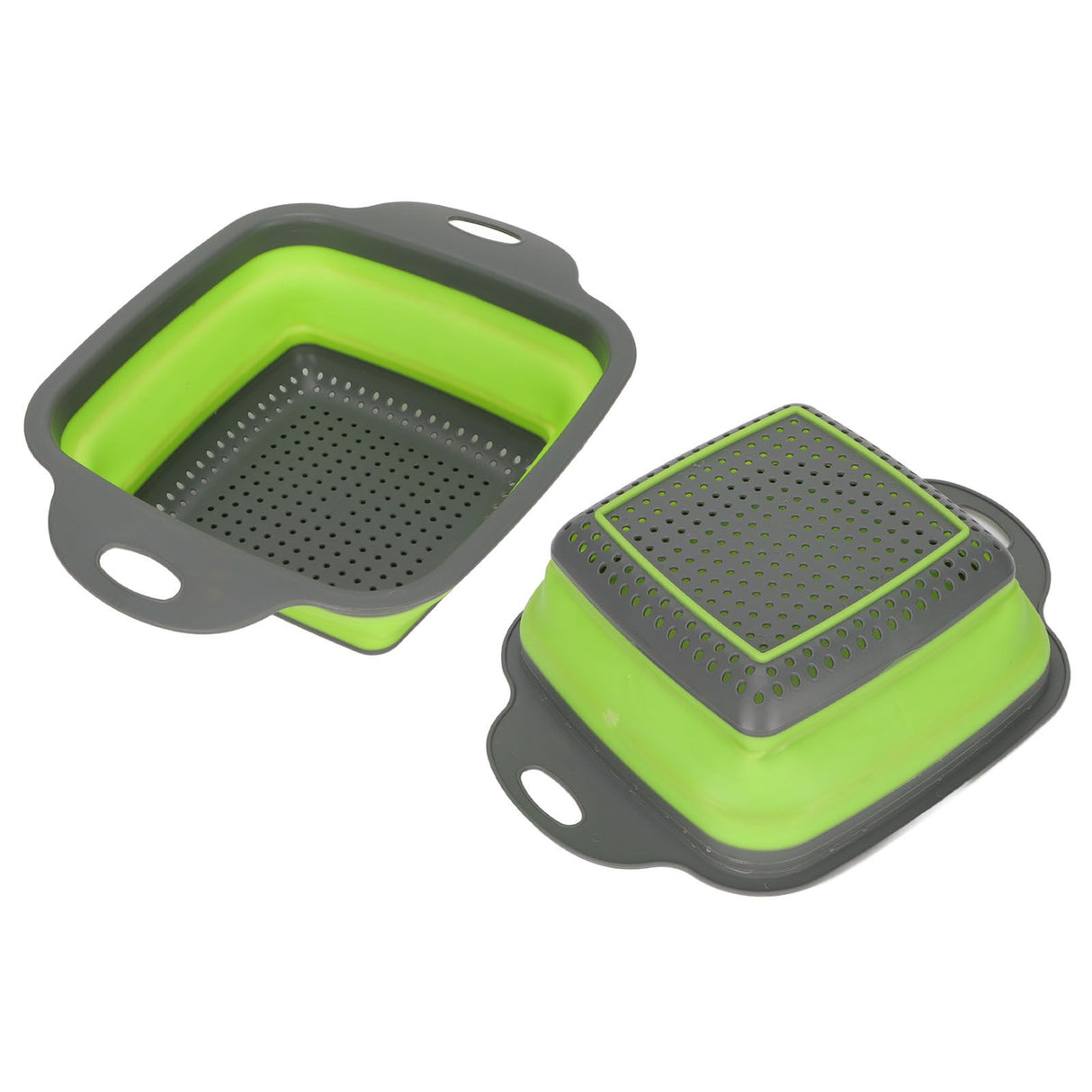 Folding Drain Basket Foldable Durable PP TPR Strong Bearing Draining Hole Vegetable Washing Basket for Fruit Vegetable