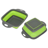 Folding Drain Basket Foldable Durable PP TPR Strong Bearing Draining Hole Vegetable Washing Basket for Fruit Vegetable