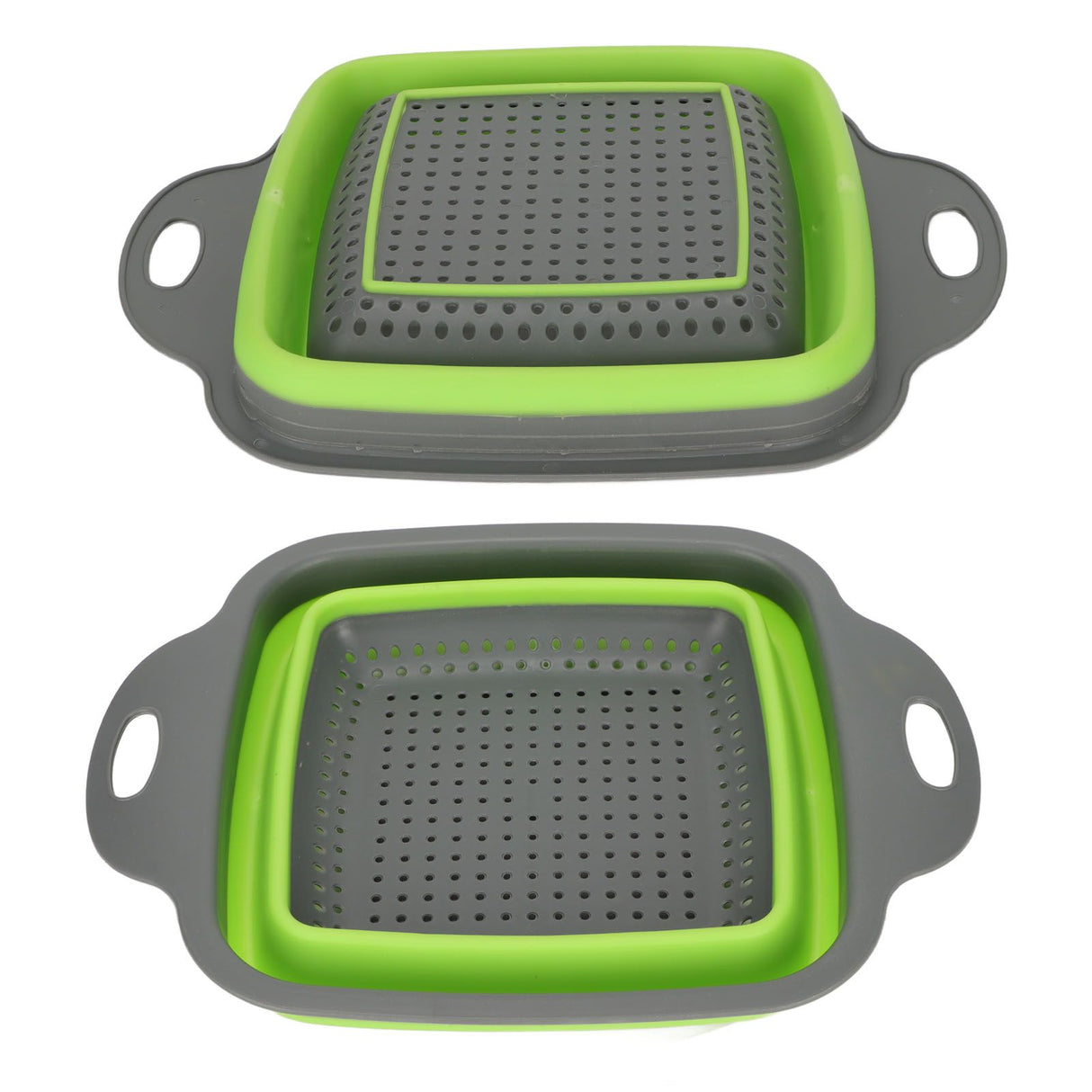 Folding Drain Basket Foldable Durable PP TPR Strong Bearing Draining Hole Vegetable Washing Basket for Fruit Vegetable