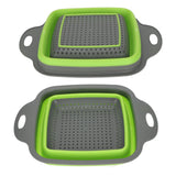 Folding Drain Basket Foldable Durable PP TPR Strong Bearing Draining Hole Vegetable Washing Basket for Fruit Vegetable - Low Angle