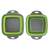 Folding Drain Basket Foldable Durable PP TPR Strong Bearing Draining Hole Vegetable Washing Basket for Fruit Vegetable