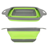 Folding Drain Basket Foldable Durable PP TPR Strong Bearing Draining Hole Vegetable Washing Basket for Fruit Vegetable - Extra Image