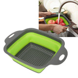 Folding Drain Basket Foldable Durable PP TPR Strong Bearing Draining Hole Vegetable Washing Basket for Fruit Vegetable