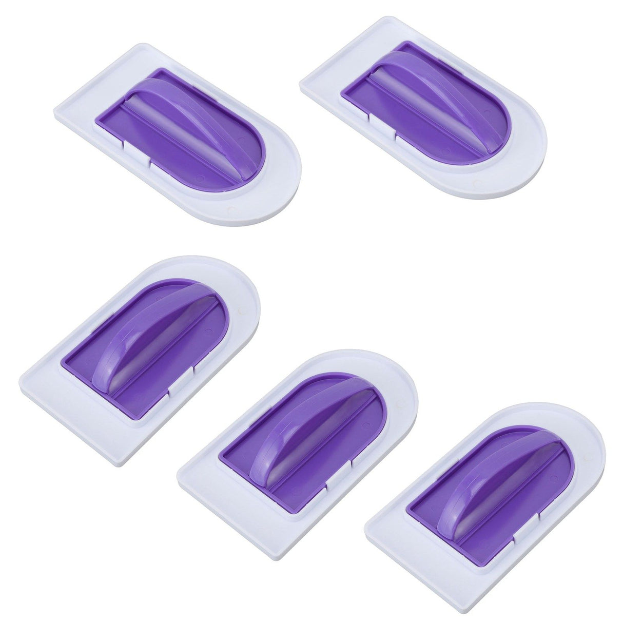 5Pcs Fondant Cake Smoother Food Grade Plastic Handle Design Cake Decorate Smoother Polisher for Home Cake Shop