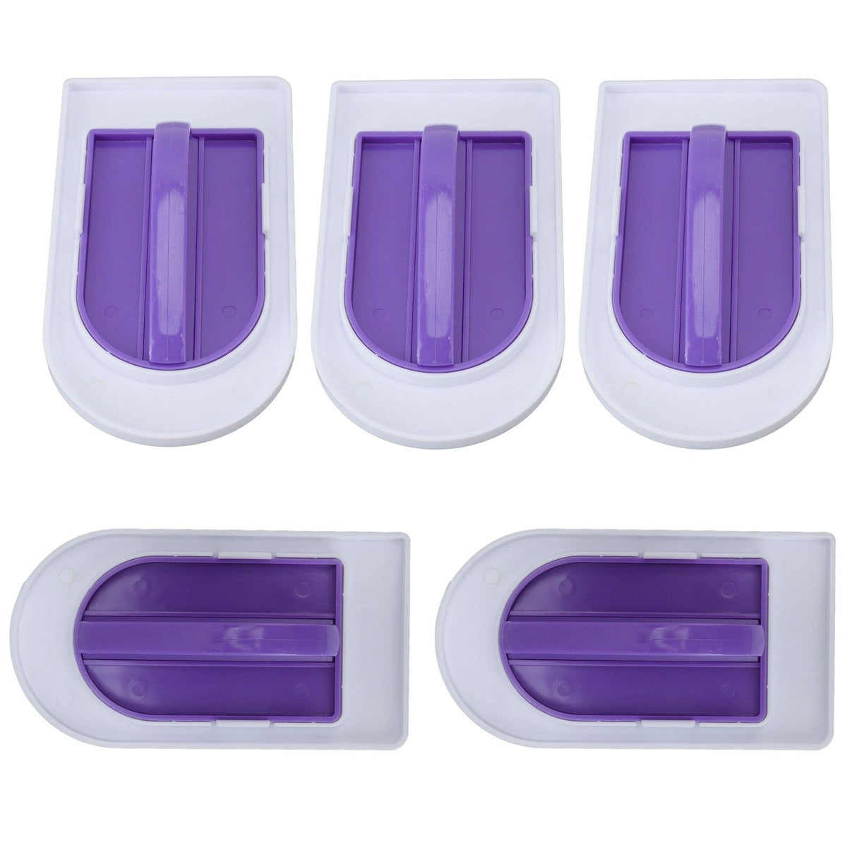 5Pcs Fondant Cake Smoother Food Grade Plastic Handle Design Cake Decorate Smoother Polisher for Home Cake Shop