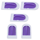 5Pcs Fondant Cake Smoother Food Grade Plastic Handle Design Cake Decorate Smoother Polisher for Home Cake Shop