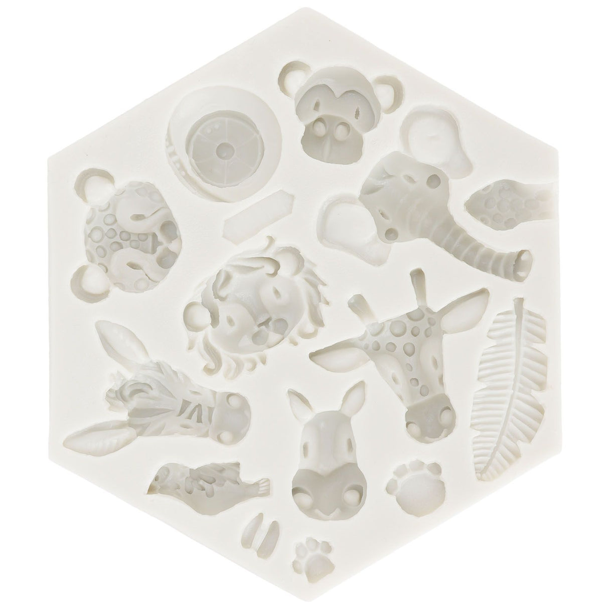 Silicone Mold Cute Animal Shape Easy Demoulding Flexible Soft Baking Mold for DIY Cake Fondant Chocolate 951 Grey