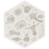 Silicone Mold Cute Animal Shape Easy Demoulding Flexible Soft Baking Mold for DIY Cake Fondant Chocolate 951 Grey