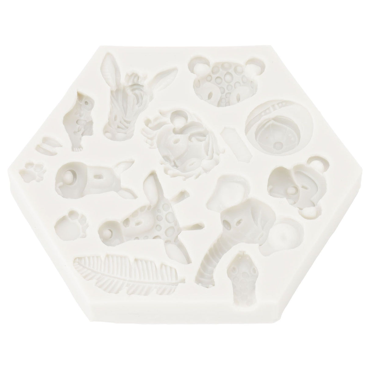 Silicone Mold Cute Animal Shape Easy Demoulding Flexible Soft Baking Mold for DIY Cake Fondant Chocolate 951 Grey