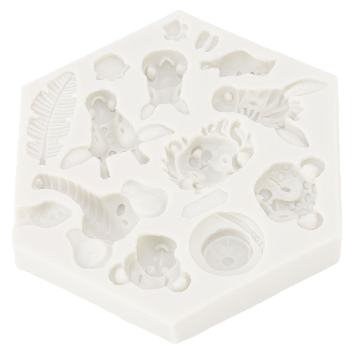 Silicone Mold Cute Animal Shape Easy Demoulding Flexible Soft Baking Mold for DIY Cake Fondant Chocolate 951 Grey